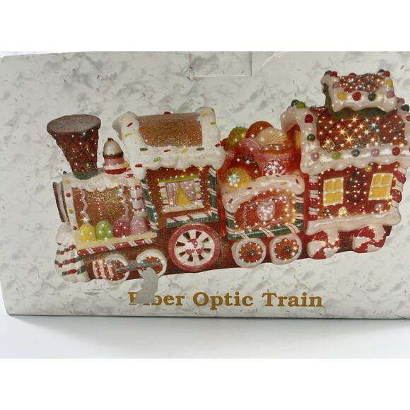 Cracker Barrel Fiber Optic Lighted Christmas Express Train Ginger Bread Holiday - Picture 8 of 16